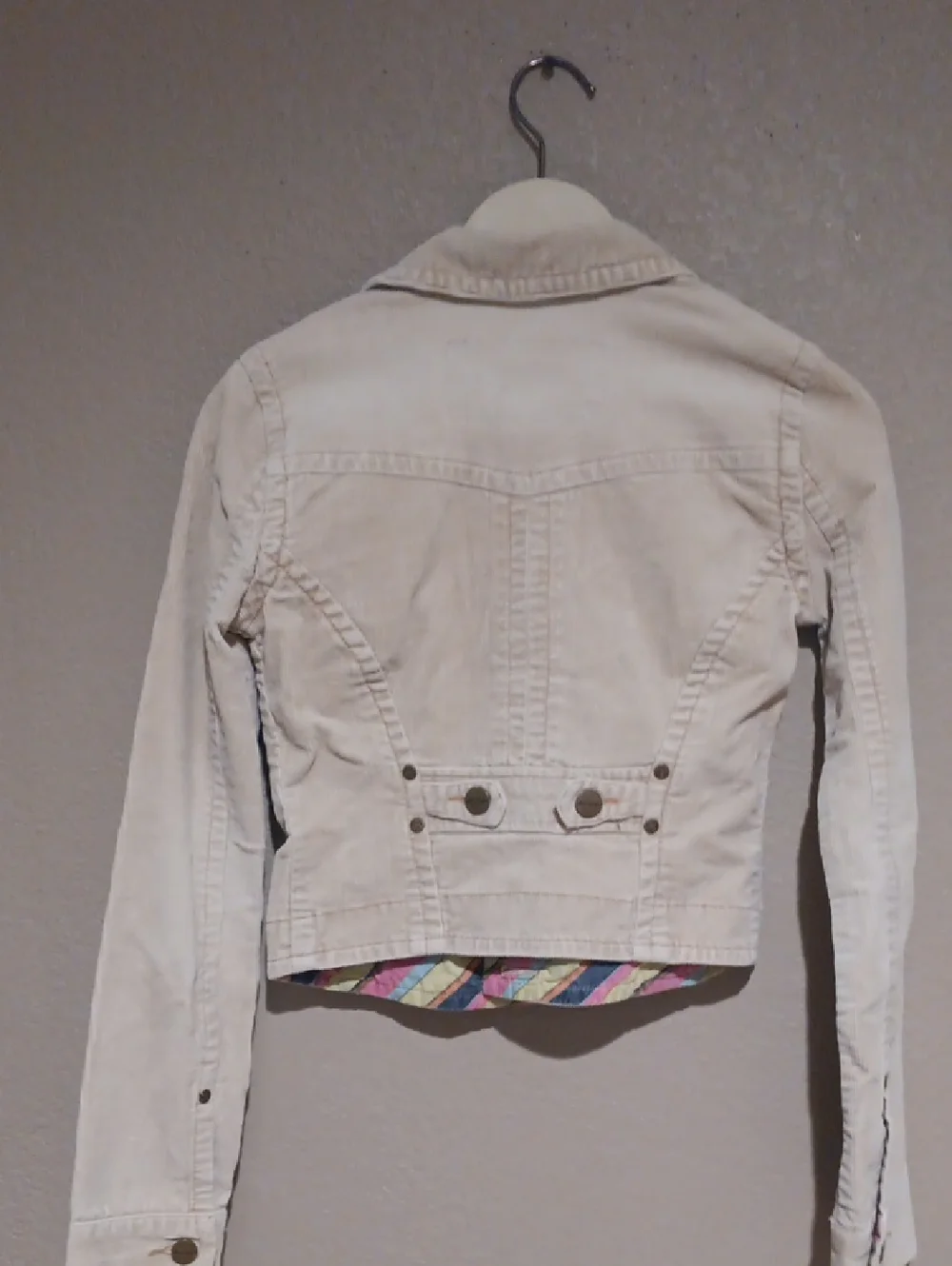 Vtg Y2K Abercrombie & Kids Cream Jacket